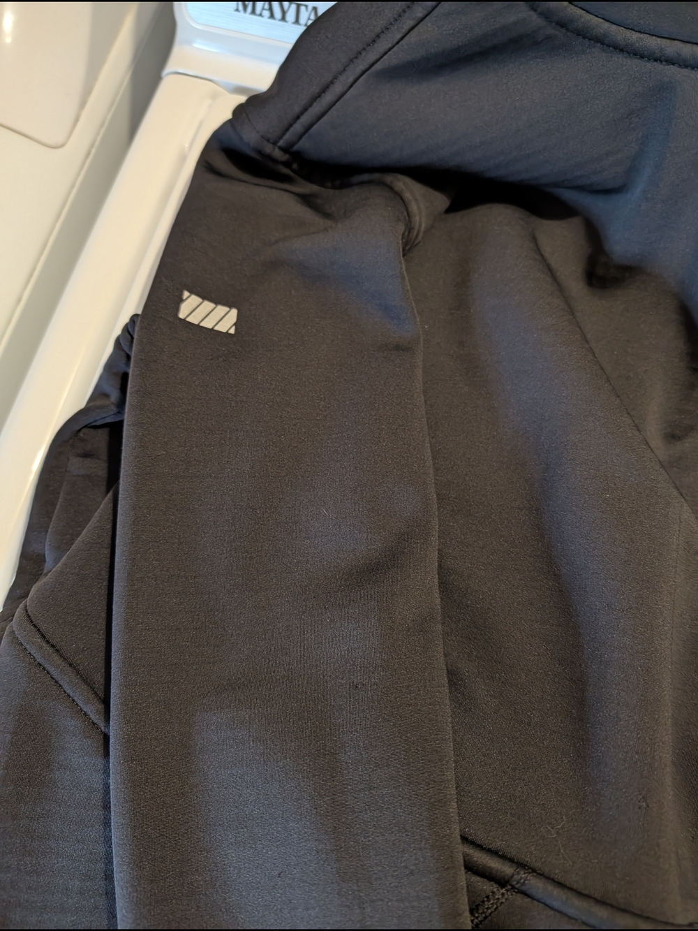 Technical Performance Black Pullover Hoodie - Picture 6 of 7